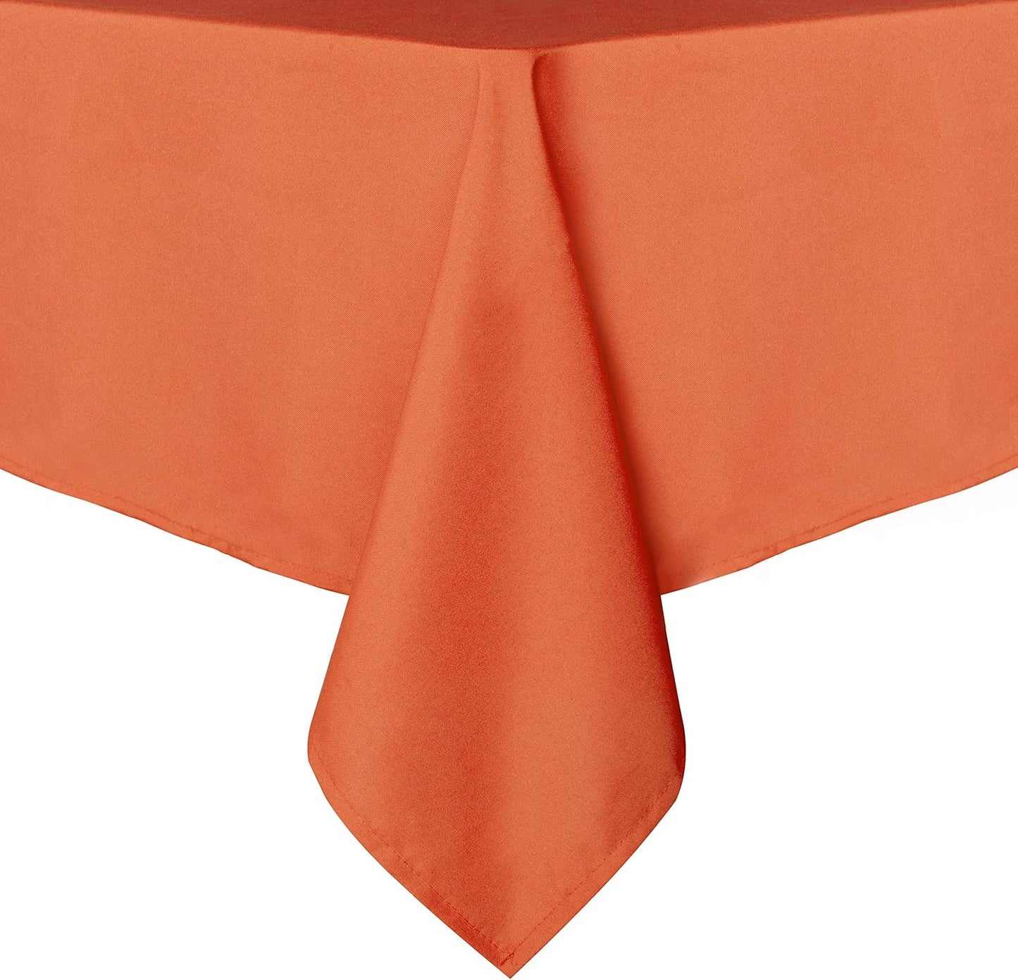 sancua Rectangle Tablecloth - 60 x 102 Inch - Stain and Wrinkle Resistant Washable Polyester Table Cloth, Decorative Fabric Table Cover for Dining Tables, Buffet Parties and Camping, Orange