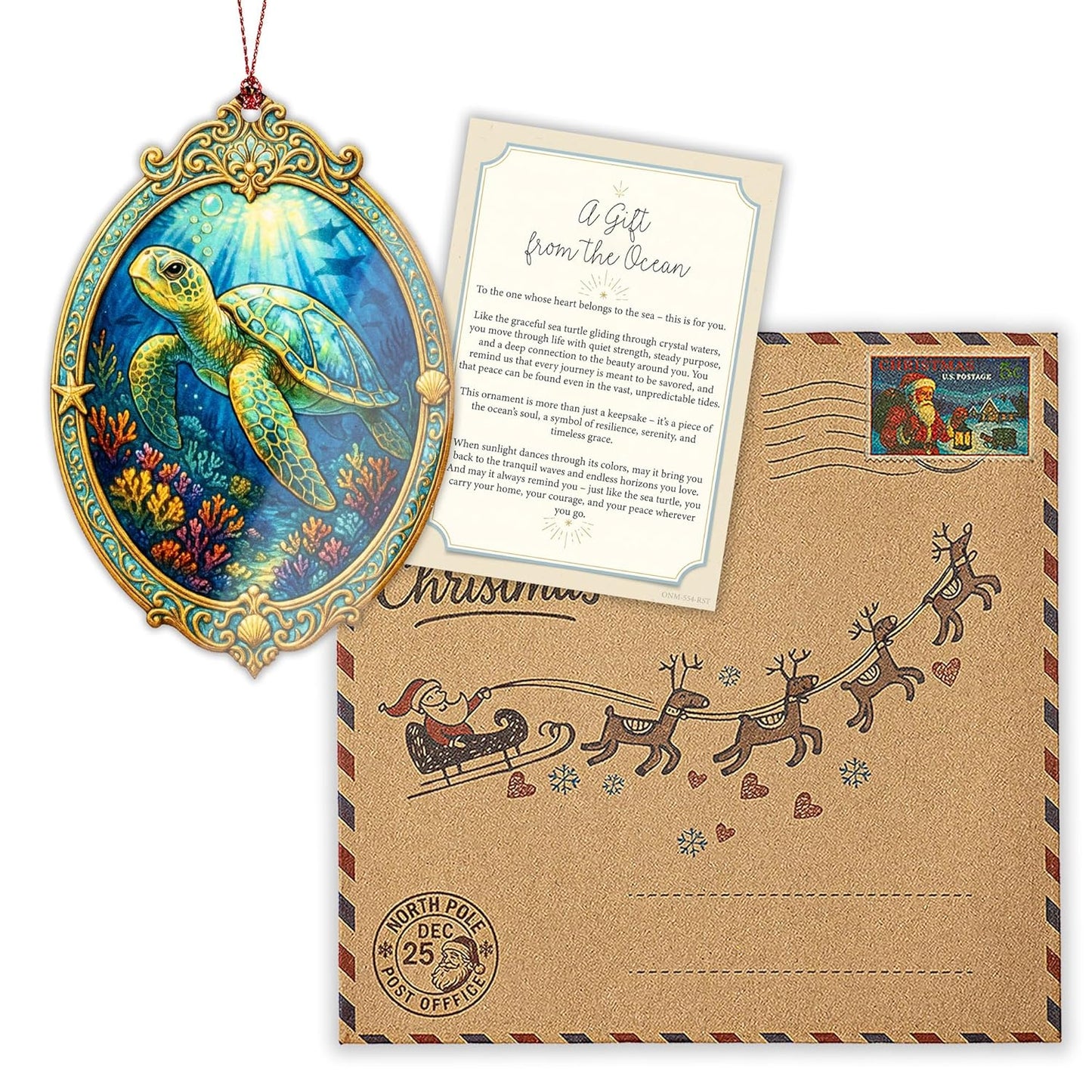 Turtle gifts, turtle gifts for women, sea-turtle decor, turtles, Beach themes, Christmas ornament 2025, Suncatcher Effect stained glass window hanging, car hanging accessories