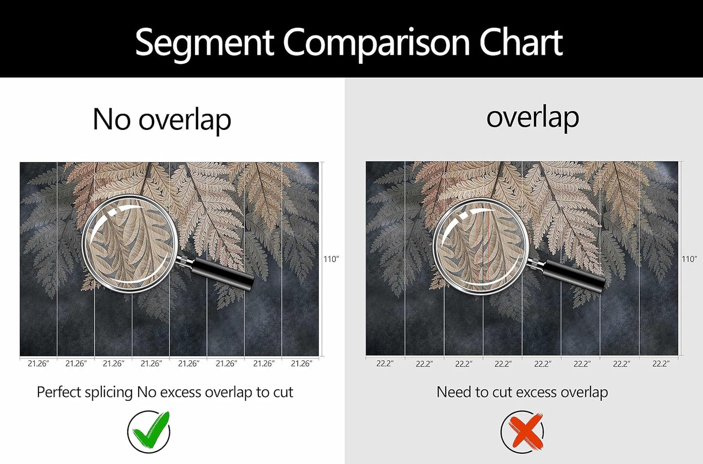 WFBHUA-Vintage Botanical Leaf Wallpaper Mural Dark Plant Leaves Wall Murals Decor for Living Room Bedroom(Not Peel and Stick)