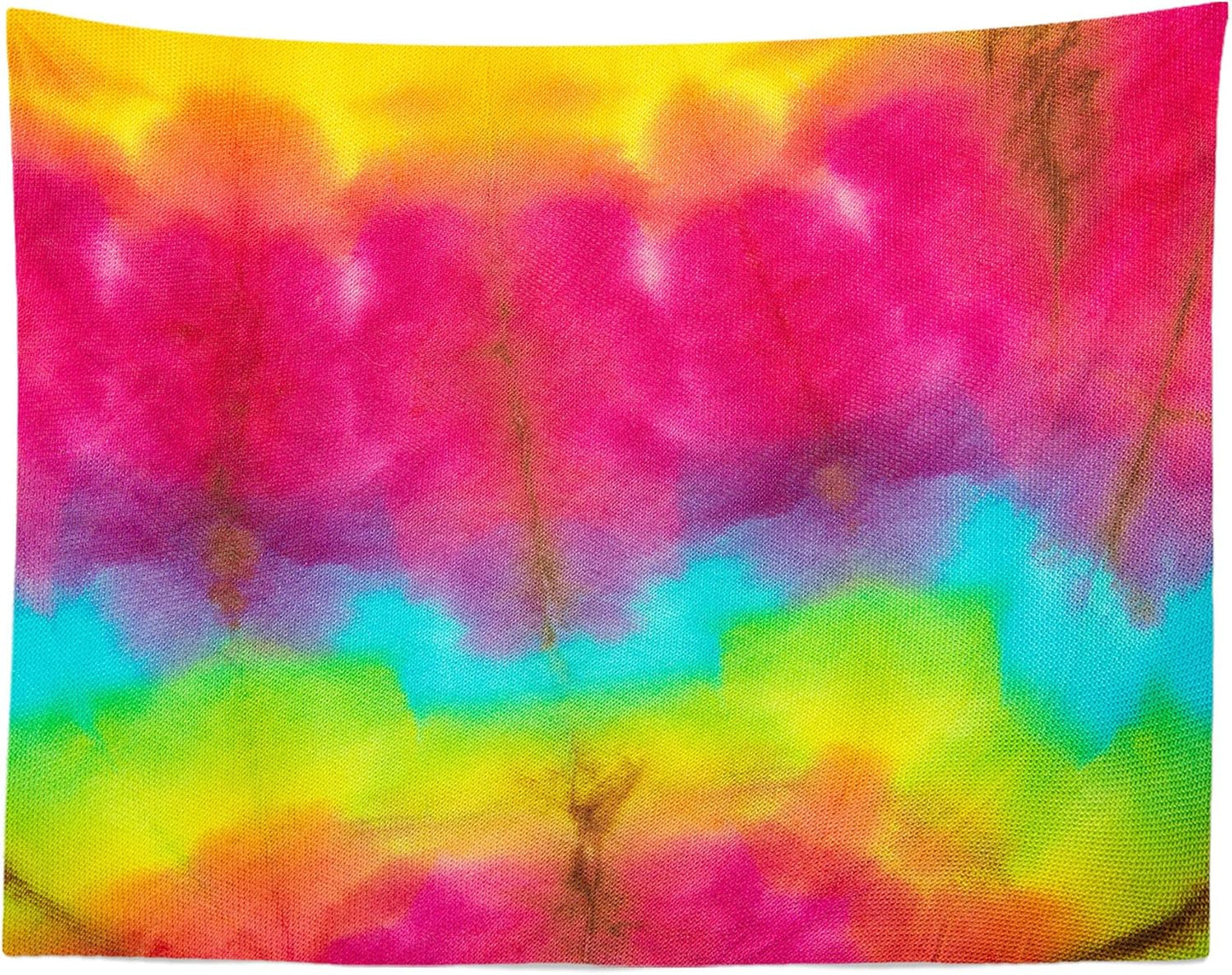 BELECO Tie Dye Tapestry Wall Hanging 60x50 Inch Fabric Tie Dye Color Texture Background Tapestry Groovy Sign Rainbow Tapestry Hippie Tie Dye Tapestries for Bedroom Living Room Dorm Decor