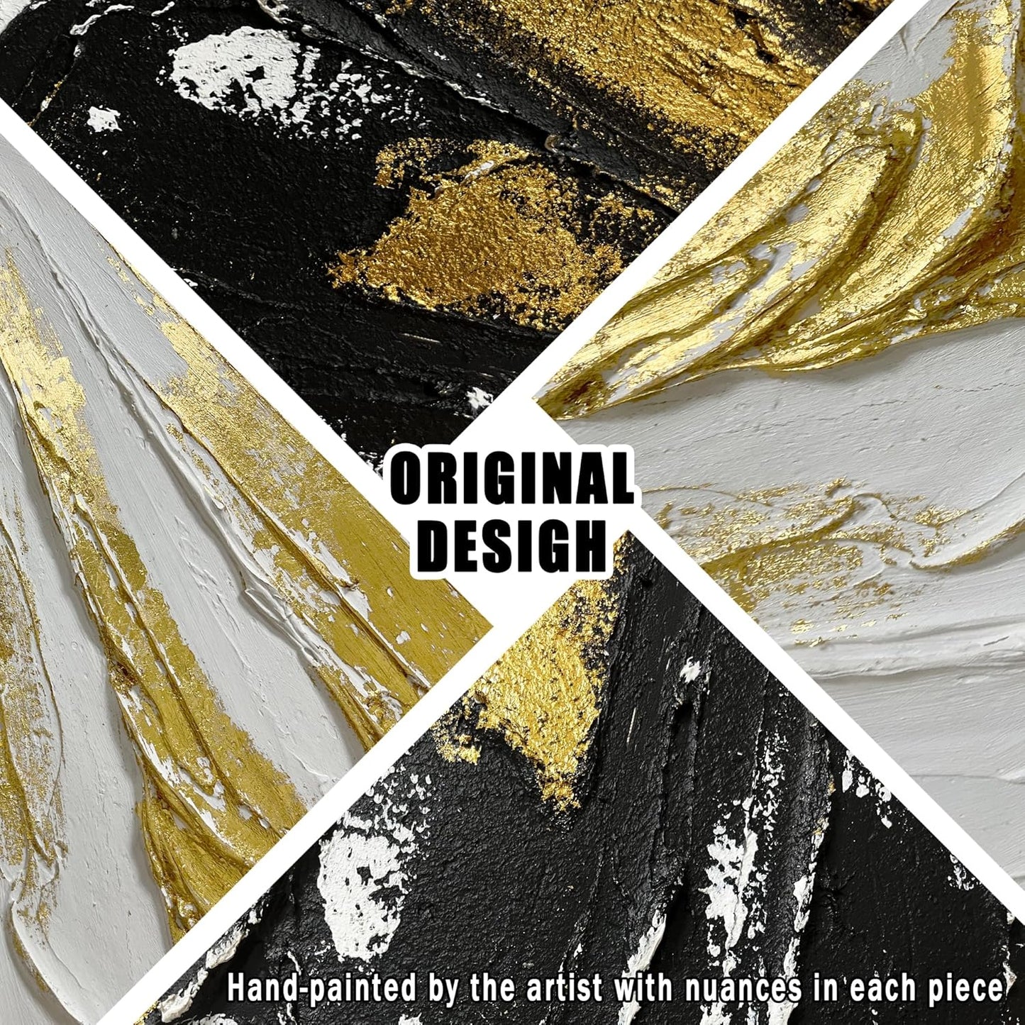 Black and White Art Work for Bedroom Walls Abstract Circles Wall Decor for Living Room Modern Canvas Art Wall Decor for Office Size 24 x 47 Inch