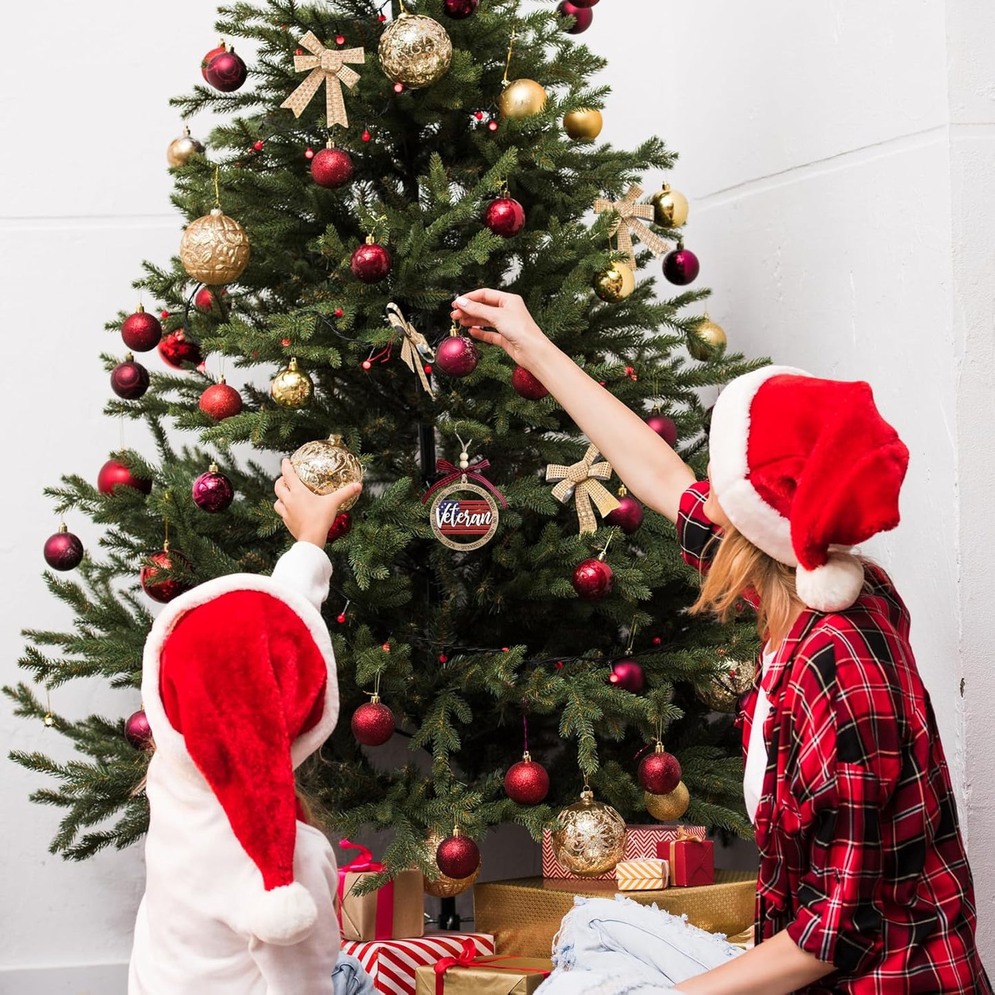 Veteran Ornaments - Veteran Gifts for Men - Military Christmas Ornament - Military Ornaments for Christmas Tree - Wooden Ornament