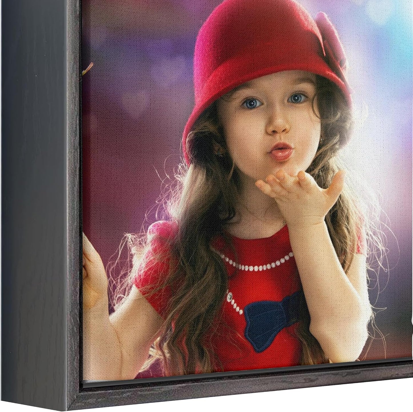 Personalized Custom Canvas Prints: Photo On Canvas (Black, 11x14) Transform Your Photos into Stunning Framed Wall Art Digitally Printed Photo To Canvas Ideal for Home Decor, Gifts Keepsakes.