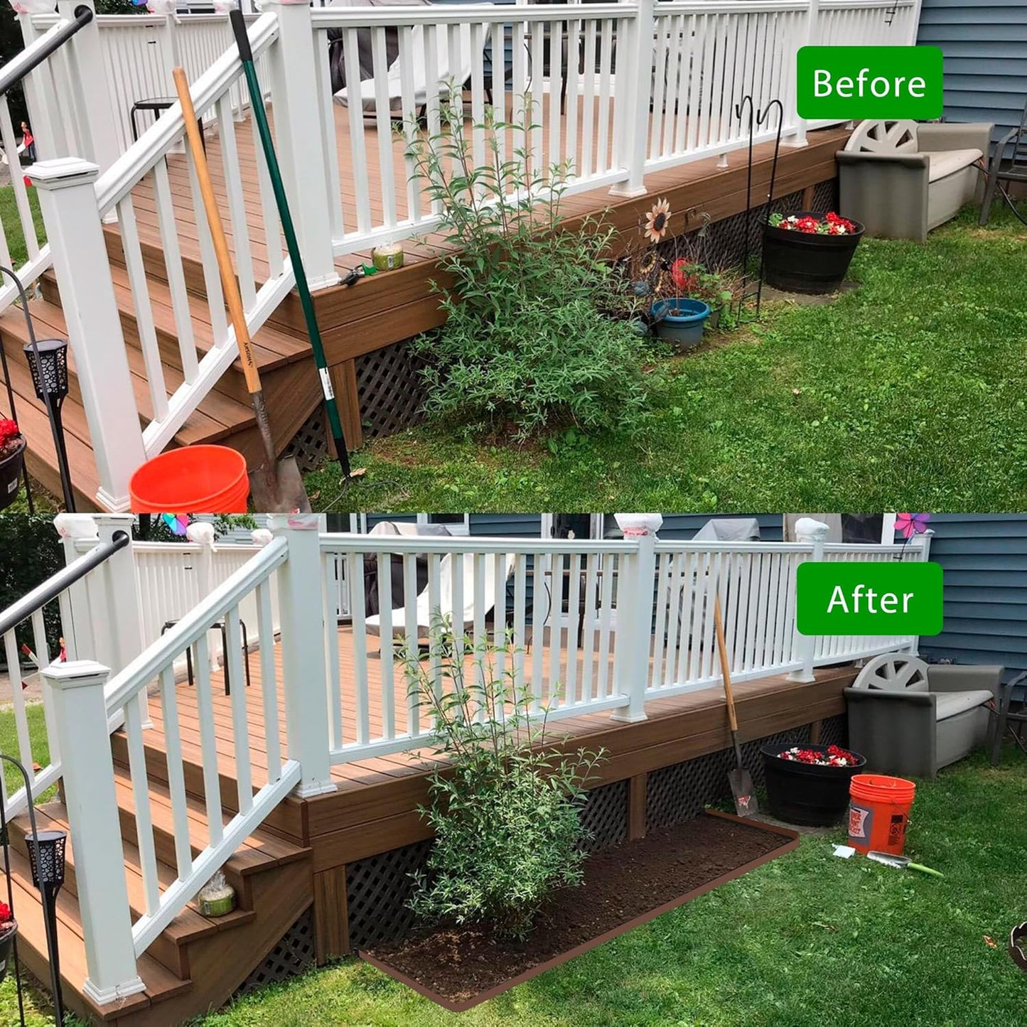 Landscape Edging Border 100 FT 4 Inch Tall with 180 Spikes, Plastic Edging for Landscaping, Garden Edging Border, Flower Bed, Paver and Lawn Edging Border, Brown