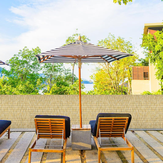 Natural 6FT X 16.4FT Reed Fencing Roll, Balcony Privacy Shade Reed Bamboo Fencing Garden Fence Border, Wind Block Sunshade Fence Screen for Outdoor Yard Patio Flower Bed Edge