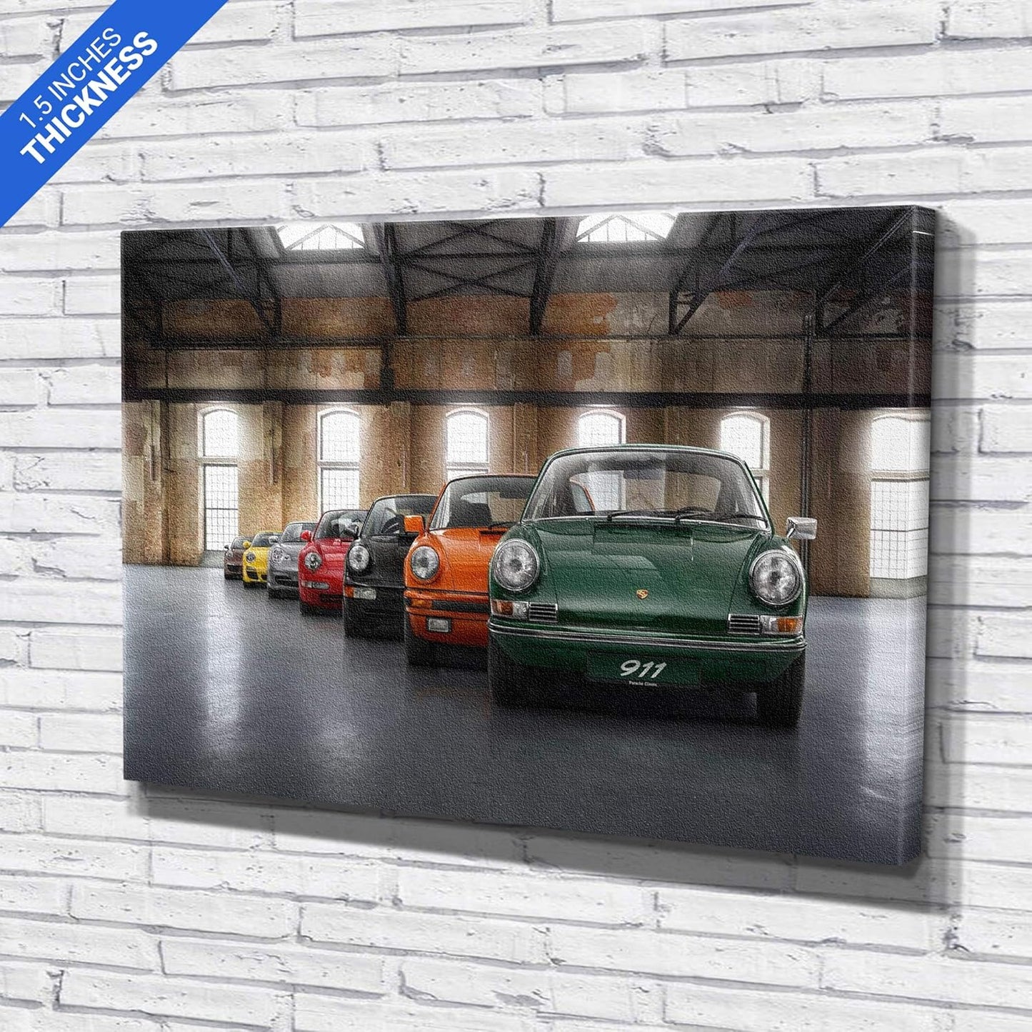 Porsche Car 911 Color Revolution Canvas Art Print Picture Wall Home Decor - Various Sizes (60in x 40in Gallery Wrapped)