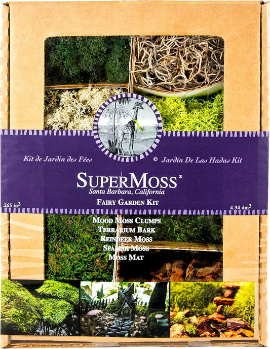 SuperMoss (50310) Fairy Garden Kit, Mixed Mosses, 4 oz., Multicolor